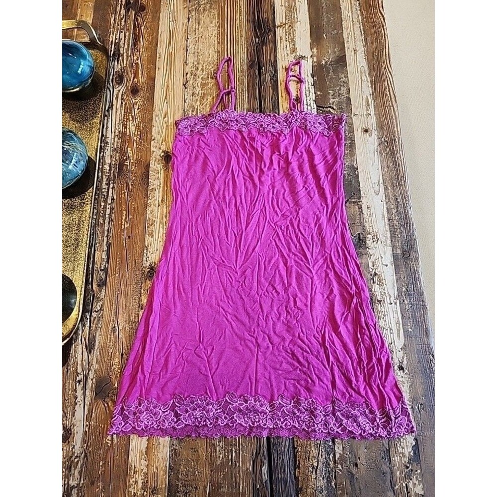 Plume Y2k Grunge Fairy Lace Pink Tank Top Boho Hippie Size S
